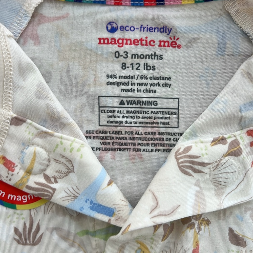 Magnetic Me Convertible Coverall Roar Dinary Newborn - Picture 6 of 6